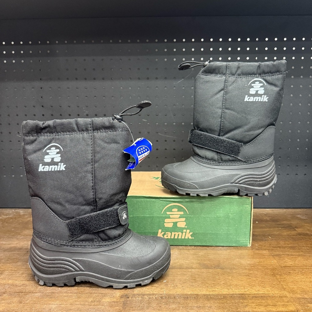 Used W/ Box! Children's Kamik Rocket W Black Winter Boots Size 3 Wide Large